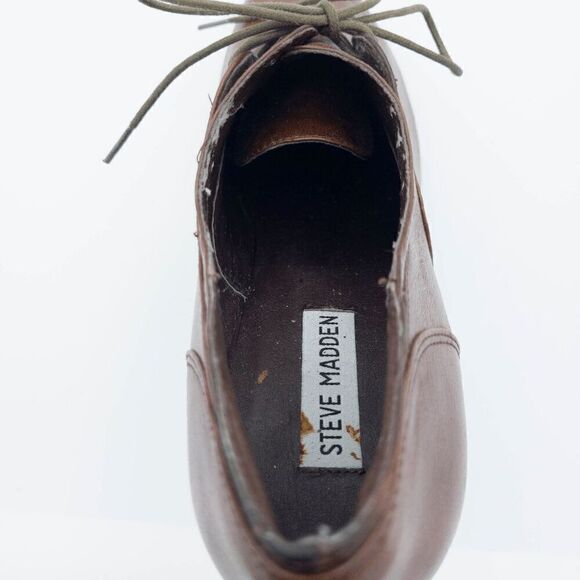 Steve Madden Vulture Leather Heels 11M Laced Oxford - Picture 4 of 11